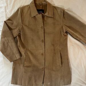 Vintage Denver Hayes Tan Suede Jacket. Size Medium